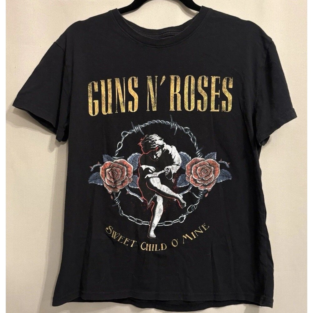 Guns N Roses Sweet Child O Mine Band T Shirt Rock Graphic Tee Black